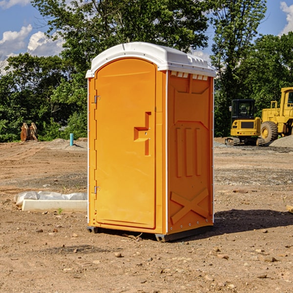 how often are the portable restrooms cleaned and serviced during a rental period in Quitaque